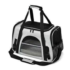 Sac de transport pour animaux de compagnie <span class=keywords><strong>en</strong></span> tissu Oxford de haute qualité, durable, forme carrée, fermeture éclair, respirant, portable, approuvé par les compagnies aériennes, pour chat et chien - Product Image 2