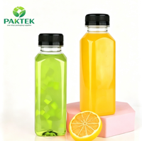Direct van de fabriek: PET vierkante plastic fles voor pure fruitsap