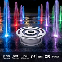 Projecteurs LED subaquatiques DMX en aluminium moulé, étanches IP68, blanc chaud 3000K, pour jets d'eau et petites fontaines