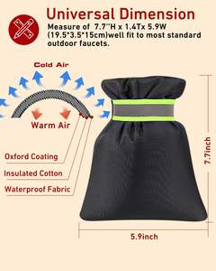 Couvercles de robinet imperméables isolés épaissis réutilisables Couvertures de robinet d'extérieur pour la protection contre le gel en hiver - Product Image 3