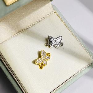 Collar de Cadena para Suéter, Hecho a Mano, Plata S925, Diseño de Un Solo Botón, con Perlas y Cuentas Decorativas, Estilo Moderno - Product Image 2