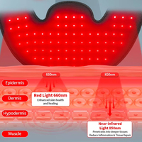 Tragbarer Weicher LED Rot- und Nahinfrarot-Lichtgürtel mit Eingebauter Batterie 660nm 850nm Wellenlängenverstellbarer Lichtpflege-Gurt