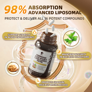Extrait de plantes naturelles : Capsules de noix noires, armoise et clous de girofle - Complément alimentaire pour l'homme, Huile de noix noires et Teinture d'armoise en gélules molles - Product Image 2