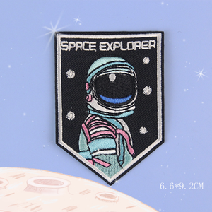 Venta caliente de fábrica astronautas de la <span class=keywords><strong>NASA</strong></span> espacio celestial parches bordados hierro en personalizado su insignia de logotipo para chaqueta camisa sombrero zapatos - Product Image 2