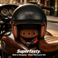 Casque de moto unisexe de luxe à face ouverte en ABS, fabrication chinoise, excellente qualité, résistant aux chocs, idéal pour les trajets quotidiens