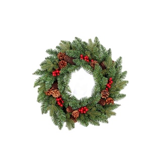 UMIND personnalisé prix usine décorations <span class=keywords><strong>de</strong></span> noël 50cm <span class=keywords><strong>couronne</strong></span> <span class=keywords><strong>de</strong></span> noël artificielle commerciale pour la décoration <span class=keywords><strong>de</strong></span> noël - Product Image 1