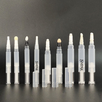 2ml 4ml 6ml Stylo cosmétique transparent jetable pour lèvres plus dodues avec pointe de pinceau pour rouge à lèvres et huile de vernis à ongles