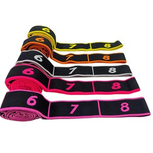 Bande de résistance pour yoga, 8 sections, entraînement numérique de force pour les seniors, bandes d'exercice pour le renforcement musculaire, en polyester et coton durables - Product Image 1