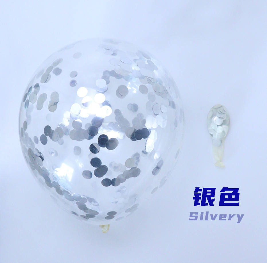 Ballon à paillettes argentées