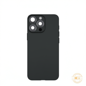 Carcasa Trasera Negra para iPhone 15 Pro con Lente de Cámara y Soporte Metálico - Product Image 3