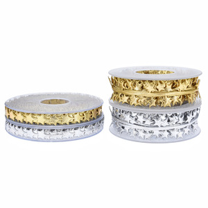 秋季彩色批发高档圣诞树五角星装饰礼品插花涤纶丝带10M - Product Image 5