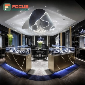 Fabricant d'étuis de présentation de bijoux de luxe sur mesure, finition laminée, armoire à bijoux pour magasin de marque - Product Image 2