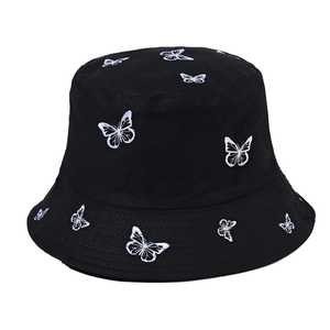 Nuevo Sombrero de Pescador de Algodón 100% con Bordado de Mariposas, Reversible, Casual, Deportivo, para Viajes y Actividades al Aire Libre - Product Image 1