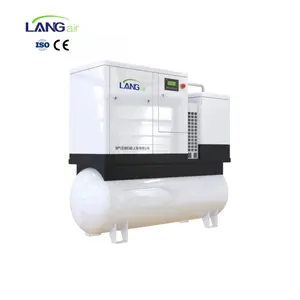Langair 15 Hp 11Kw Stationary Industrial Screw Air Compressor With Air Dryer Tank