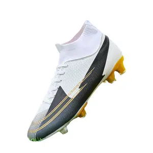 Fábrica personalizar homens chuteiras Futebol Botas High Top Futebol botas Sneakers futebol sapatos Turf Futsal ao ar livre Futebol sapatos