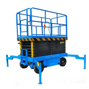 4 M 3ton Indoor Outdoor Hydraulische Handmatige Gemotoriseerde Schaar Verticale Ladder Mobiele Man Lift Platform Te Koop