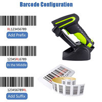 Lecteur de codes-barres industriel Edoo 2D USB haute précision BT 2.4G sans fil avec recharge sans fil pour l'industrie, codes DPM avec base