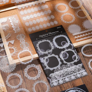 สติกเกอร์โน้ตบุ๊คกระดาษแนววินเทจ6แผ่น/แพ็คน้ำกาวสำหรับสัตว์เลี้ยงกันน้ำไดคัทเคลือบเงาสำหรับตกแต่งวันหยุด - Product Image 3