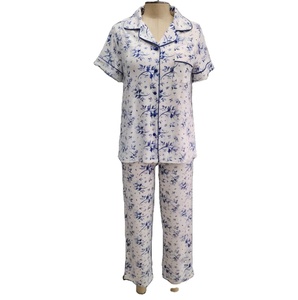 Women's Short Sleeve Yummy Sleepwear for Spring Autumn Sweet Home Clothes-Breathable Printed Pajamas