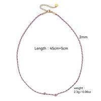 Collier tressé coloré style ethnique bohème en acier inoxydable, chaîne simple DIY, bijou ras du cou pour femme, cadeau Zooying