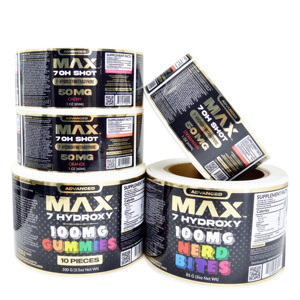 Sáng Bạc Foil Matte Kết Thúc Bao Bì Mỹ Phẩm Nhãn Dán, Bao Bì Sang Trọng Nhãn Trong CuộN - Product Image 6