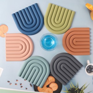 Sous-verre en silicone arc-en-ciel 2026, sous-verre en silicone souple pour canapé, support anti-déversement pour tasse, sous-verre pour boisson, sous-verre en silicone pour canapé - Product Image 5