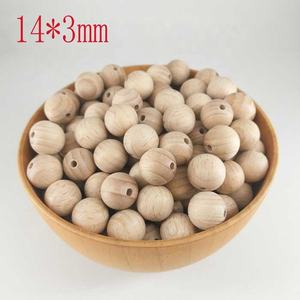 Perle in Legno di Faggio di Grado Alimentare da 14mm per Giocattoli Sensoriali Morbidi e Massaggiagengive con Clip per Ciuccio per Neonati - Product Image 2