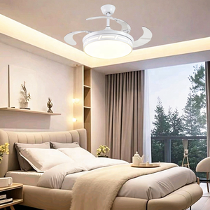 Ventilador de techo Lámpara de 36 pulgadas con candelabro LED Ventilador de control remoto Ventilador LED RGB de 3 velocidades <span class=keywords><strong>Abanico</strong></span> De Techo - Product Image 1