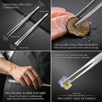Pince à désosser de 12 pouces, qualité alimentaire, pour cuisine et service, lot de 2 pinces de chef pour assiettage culinaire