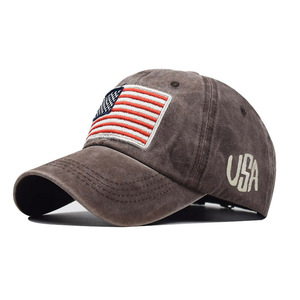 Casquette personnalisée avec logo pour hommes et femmes, effet vieilli, drapeau américain, patriotique, classique, casquette <span class=keywords><strong>de</strong></span> baseball sportive - Product Image 5