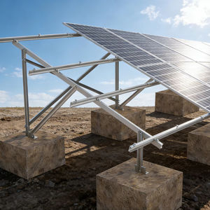 Sistema de Montaje Solar de Acero Galvanizado y Aluminio de Alta Calidad, 1000W MOQ, Carga de Viento 60m/s, Carga de Nieve 3KN/m, Robusto para Suelos Diversos - Product Image 1