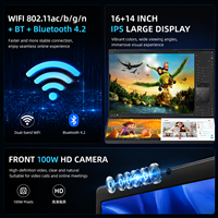 Portátil de Doble Pantalla Intel Core I7 9750H de Fabricación China al por Mayor, 16"+14" IPS Táctil, 16GB RAM, 1TB SSD, Notebook Empresarial