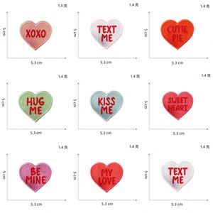 NODA New Colors Iron on Sweet Words love Heart Patches for Lovers - Product Image 3