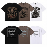 T-shirt graphique en coton épais 270 g/m² pour homme, impression sérigraphique personnalisée, coupe ample et oversize, style streetwear vintage, vente en gros