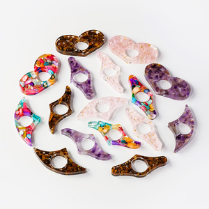 Porte-page en résine avec copeaux de cristal naturel, marque-page anneau de pouce en <span class=keywords><strong>pierre</strong></span> précieuse fait main, accessoire de lecture pour une lecture confortable - Product Image 1