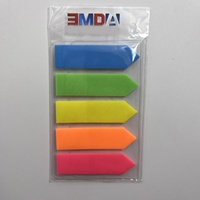 Bloc-notes autocollants amusants, 5 couleurs, pas cher, transparent, en plastique PET, vente en gros, pour le bureau, écriture, mémos