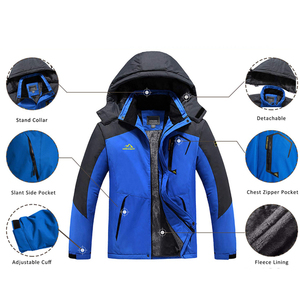 Vestes d'hiver imperméables pour l'extérieur, vestes doublées en polaire pour hommes, manteaux thermiques, ski, snowboard - Product Image 2