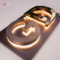 Letreros acrílicos baratos del alfabeto Decoración led para exteriores Publicidad Retroiluminada Metal 3D Canal Letra Letrero de luces