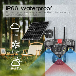 Caméra IP 4G <span class=keywords><strong>Solaire</strong></span> 12MP V380 3 Objectifs PTZ IP66 avec Carte SIM, Vision Nocturne Couleur, Suivi Automatique et Réseau Wi-Fi Sans Fil - Product Image 2