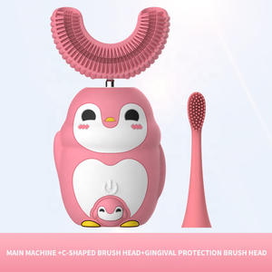 <span class=keywords><strong>Cepillo</strong></span> de dientes eléctrico para <span class=keywords><strong>niñas</strong></span>, <span class=keywords><strong>cepillo</strong></span> de dientes eléctrico recargable con dibujos animados, color rosa, 2021 - Product Image 2