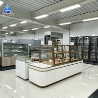 Vitrine Réfrigérée de Comptoir au Design Moderne et Élégant pour Desserts, Vitrine de Pâtisserie de Luxe pour Unité de Kiosque de Centre Commercial