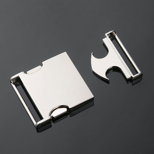 Hebilla de Liberación Lateral de Metal de 40 mm, Plateada y Negra, Resistente, para Bolsos y Accesorios - Product Image 2