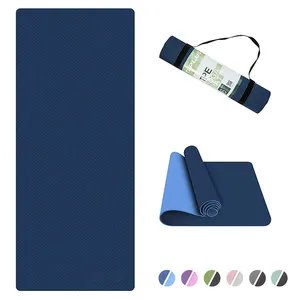 Worthbuy — tapis de Yoga à Double couche, 6mm, 2022 pièces, tapis imprimé sur mesure, écologique, TPE, Fitness à domicile, bon marché