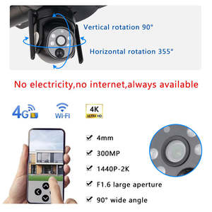 Caméra <span class=keywords><strong>de</strong></span> surveillance étanche IP65, lampadaire solaire pour campus scolaire, parc, place, route rurale, <span class=keywords><strong>chantier</strong></span> <span class=keywords><strong>de</strong></span> construction - Product Image 2