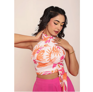 Top plisado con lazo para mujer, blusa elegante de verano, camisa ligera de moda informal para fiesta - Product Image 1