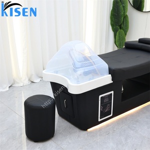 KISEN Luxury Beauty Salon Thai Massage Wash Hair Shampoo Bed with Water Circulation and Steamer Head Spa Bed With <b>LED</b> <b>Light</b> - Product Image 5
