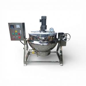 Olla de Cocción Industrial Automática de Acero Inoxidable con Doble Pared, a Vapor, Gas, Eléctrica, con Mezclador de Aceite Térmico y Agitador - Product Image 2