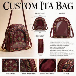 Sac Ita personnalisé avec fenêtre transparente, design gothique pierre tombale - Product Image 1