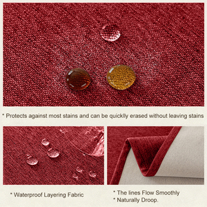 <span class=keywords><strong>Nappe</strong></span> de table professionnelle moderne écologique en velours tissé bordeaux 100% polyester, résistante aux taches et imperméable, pour <span class=keywords><strong>restaurant</strong></span> - Product Image 2