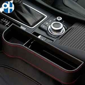Organizador de Asiento de Coche Universal de Estilo Deportivo de Lujo, Caja de Almacenamiento de Cuero PU con Portavasos - Product Image 2